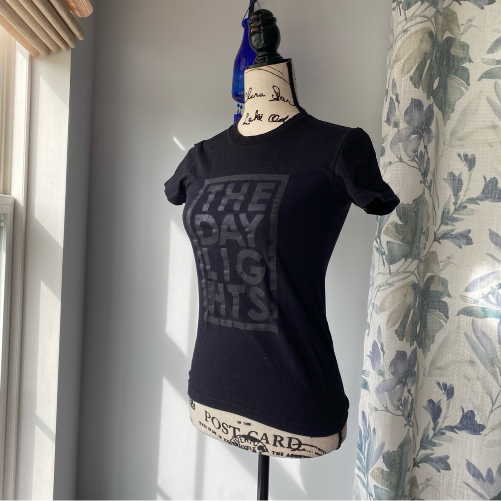 y2k American Apparel 2000s black emo graphic band tee • size small